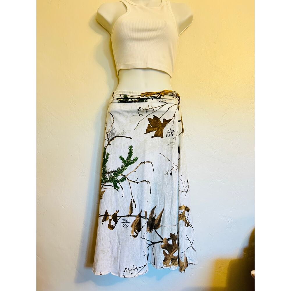 Real tree midi skirt